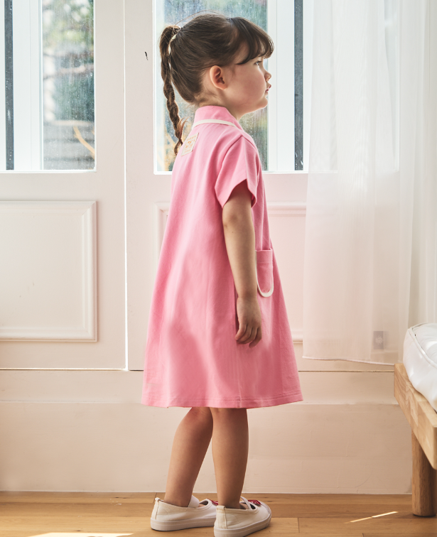 Shine Collar Dress Pink