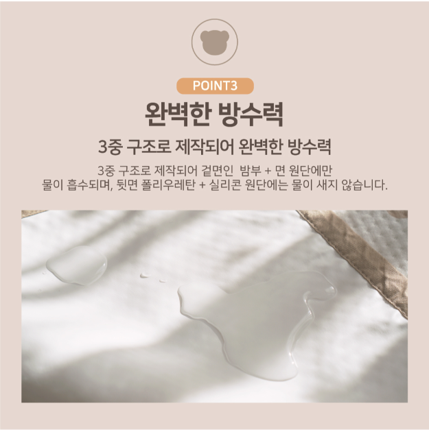 Bamboo Non-slip Waterproof Pad