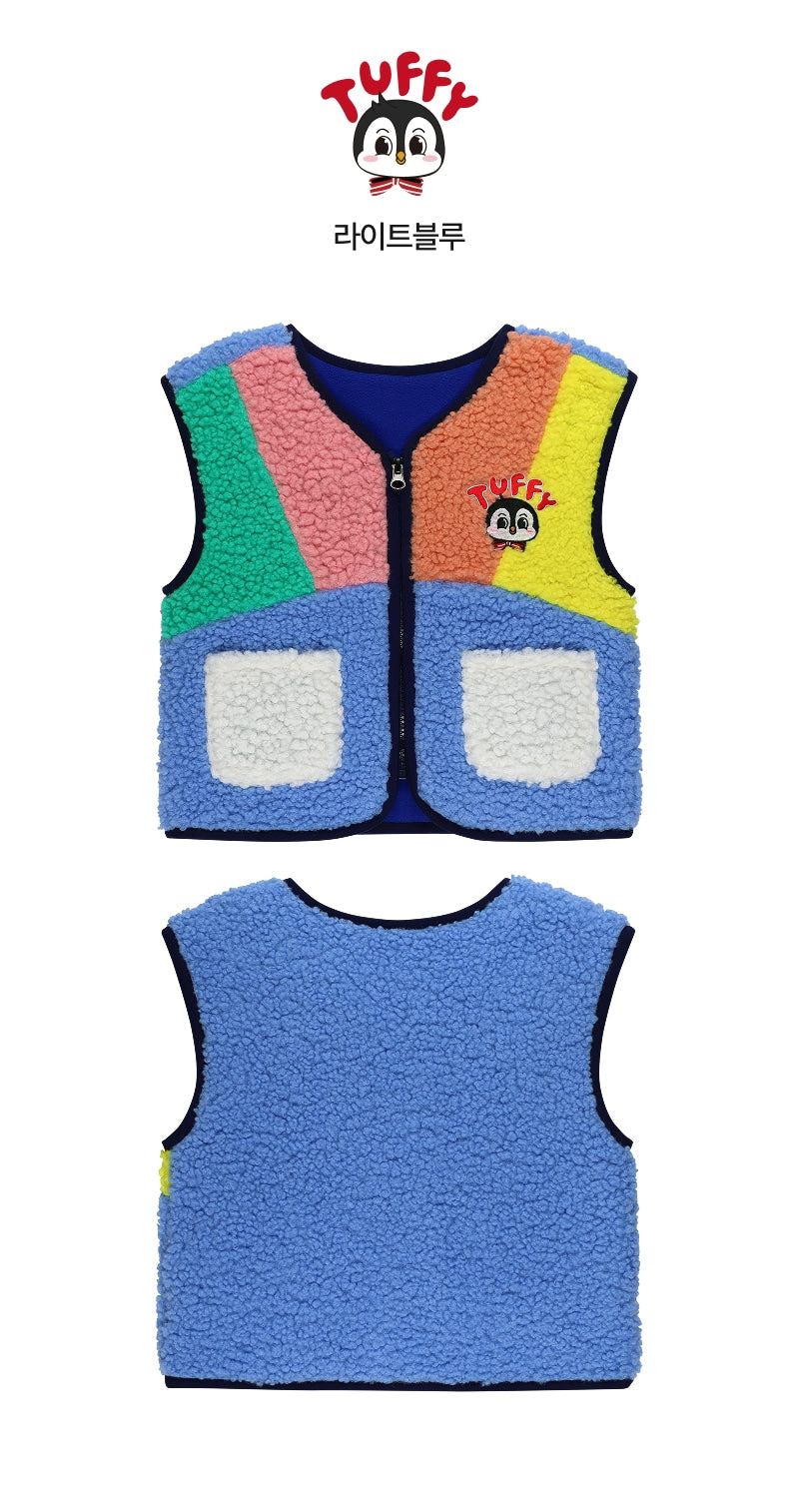 Festival Boa Vest Light Blue