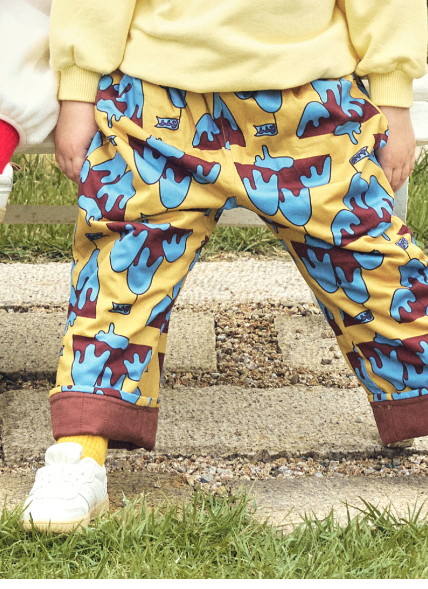Woven Digital Print Padded Pants