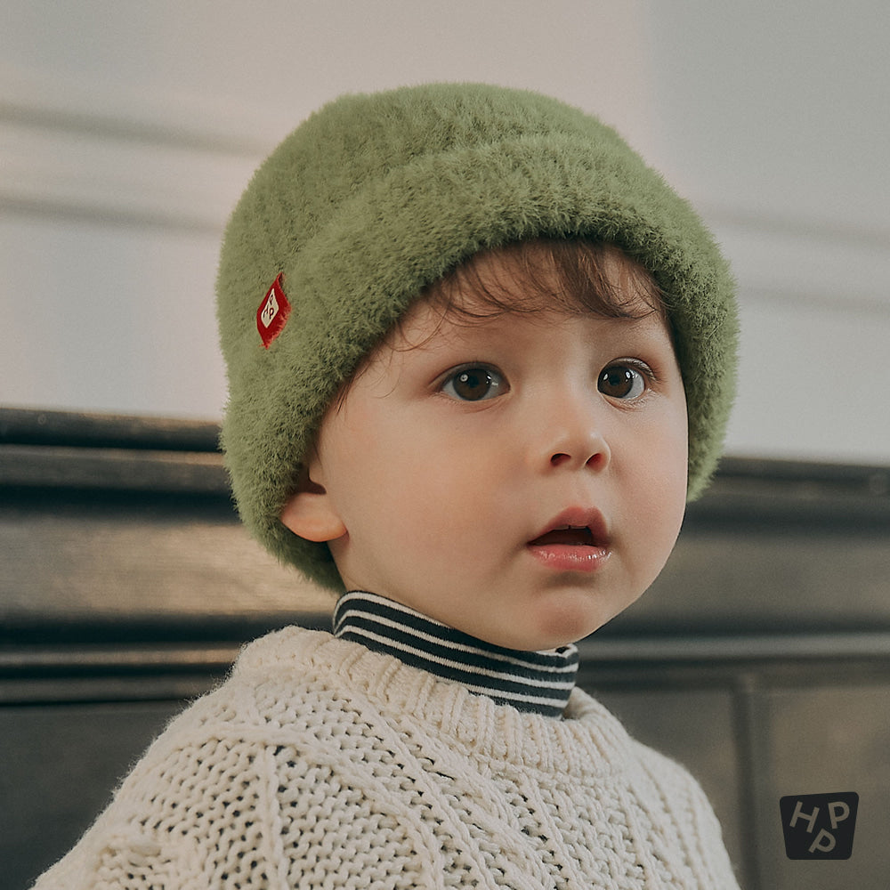 Mink Fluffy Nupy Knit Baby Beanie