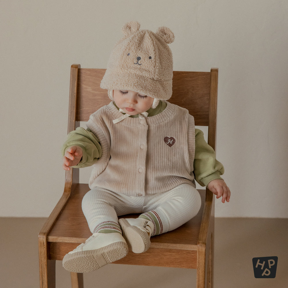 Bubbly double velour vest