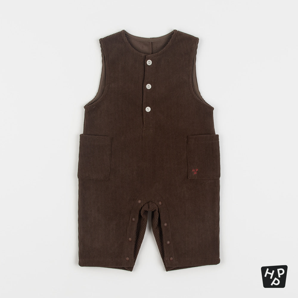 Brownie Fleece Lined Corduroy Baby Jumpsuit