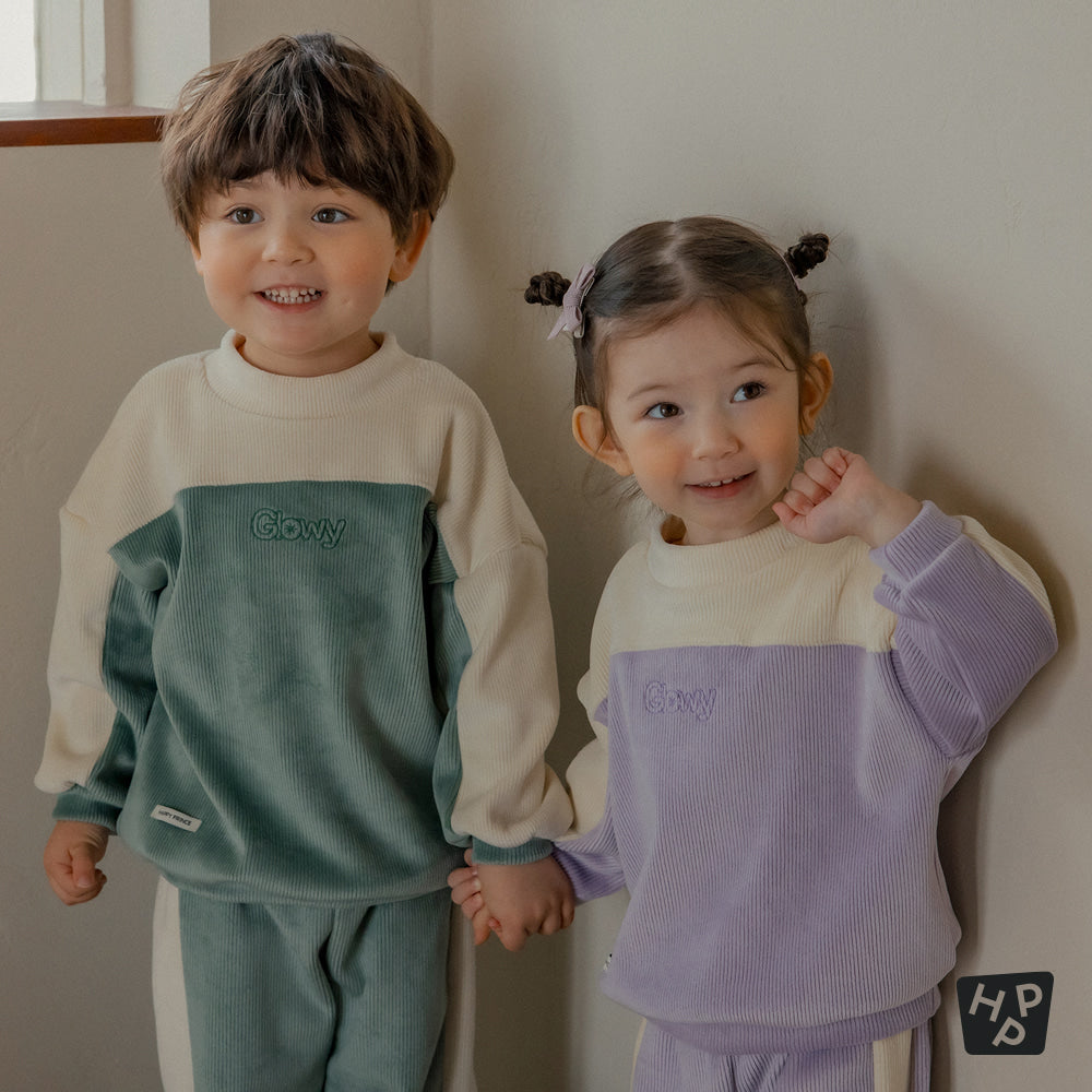 Glowy double velour top and bottom