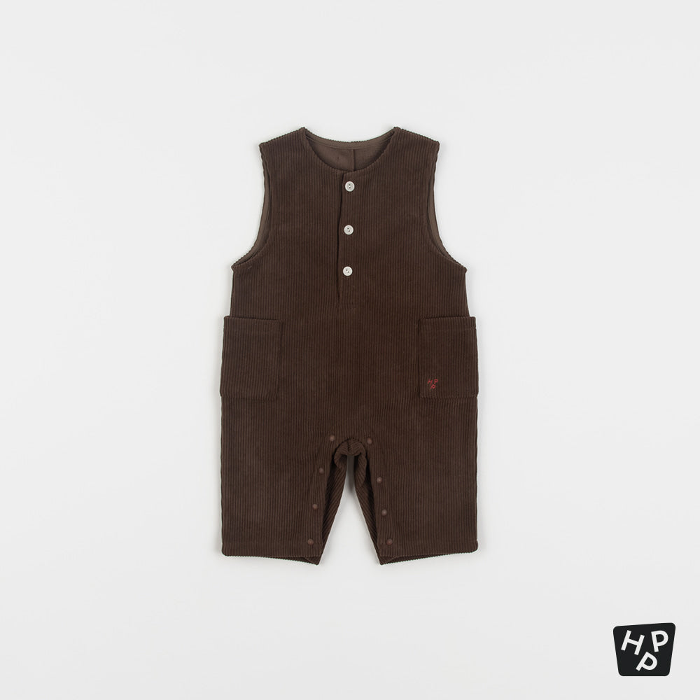 Brownie Fleece Lined Corduroy Baby Jumpsuit