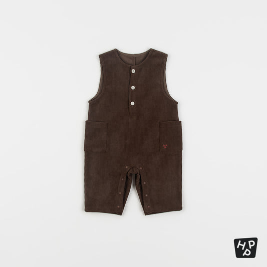 Brownie Fleece Lined Corduroy Baby Jumpsuit