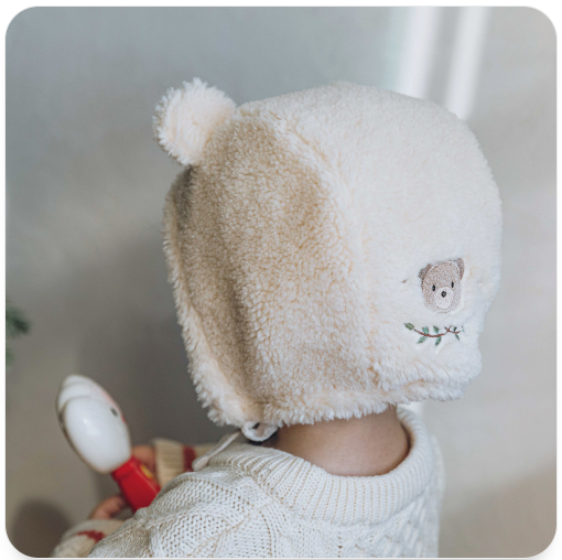 KoongsKoongs Fluffy Hat - My Teddy Bear(Cream)