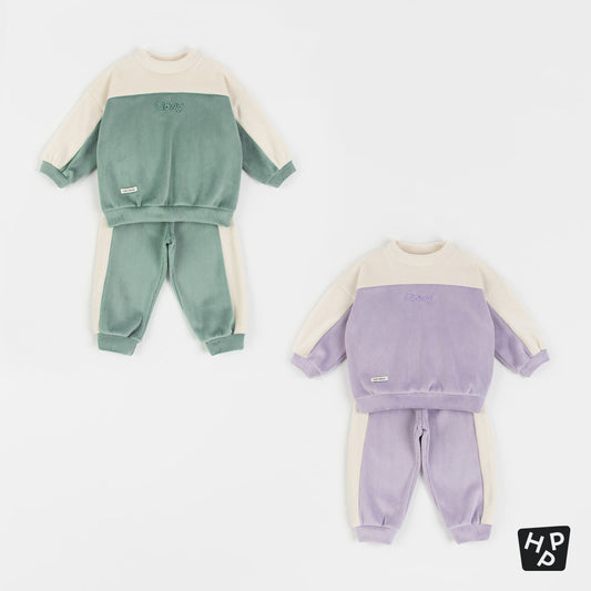 Glowy double velour top and bottom