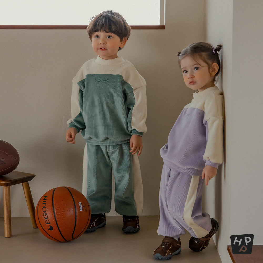 Glowy double velour top and bottom