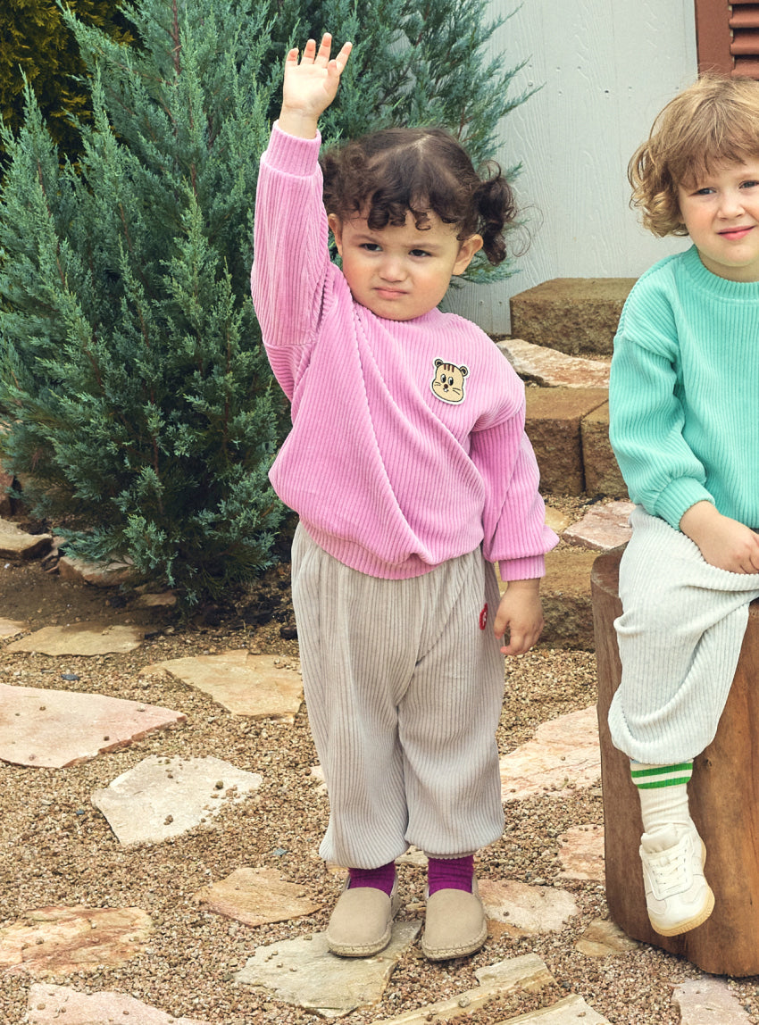 Velour Rib Cozy Two-Tone Set