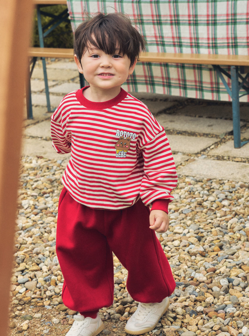 Brushed French Terry Stripe Loose Fit Set