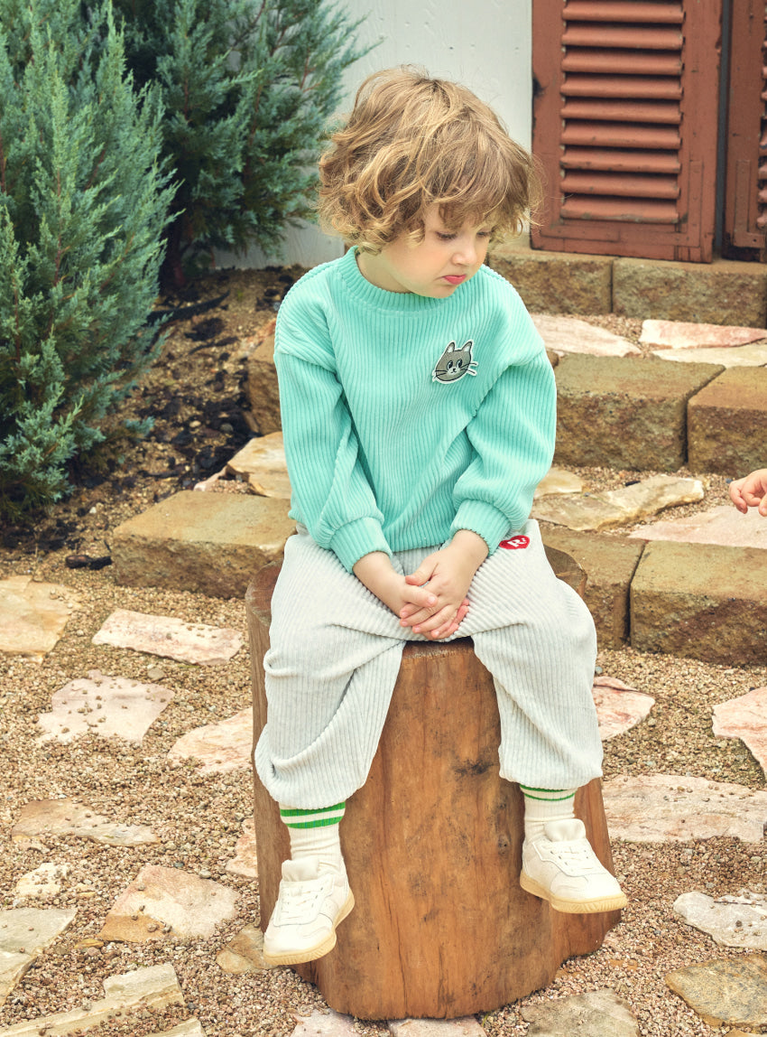 Velour Rib Cozy Two-Tone Set