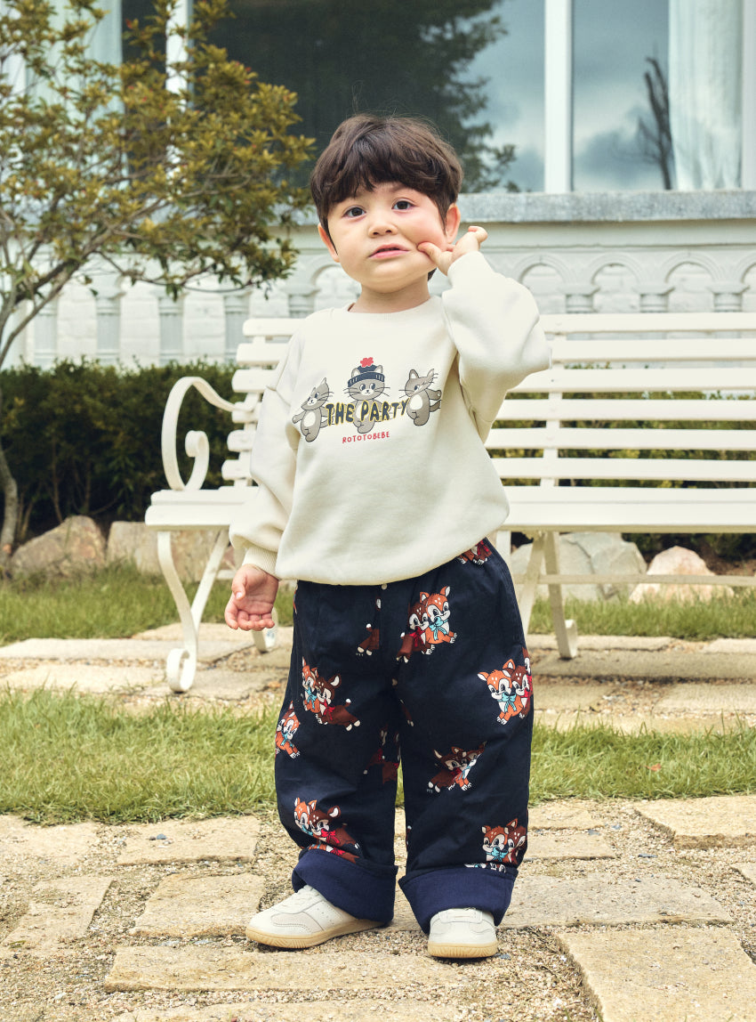 Woven Digital Print Padded Pants