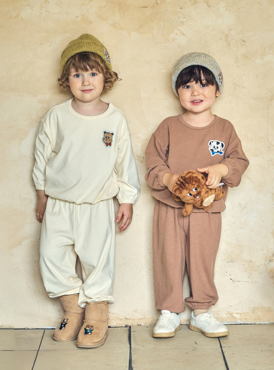 Double Brushed Fleece Point Loungewear Set