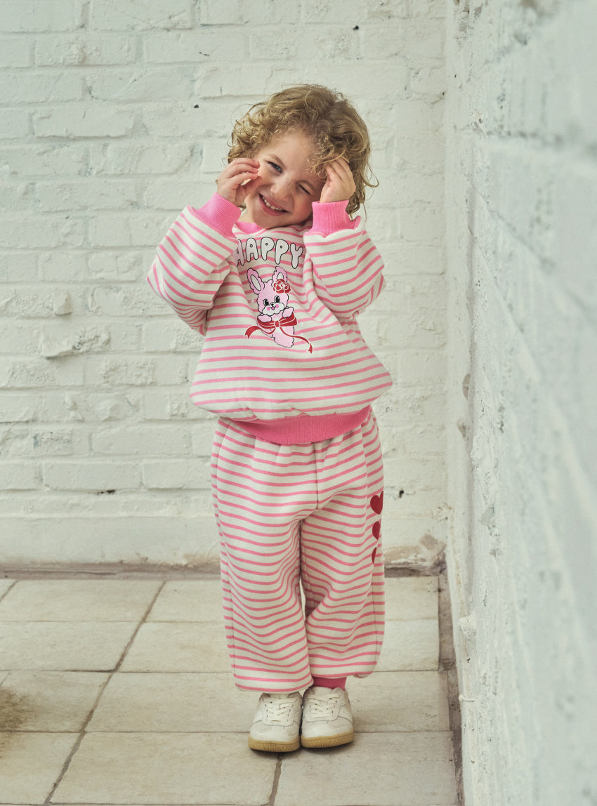 Brushed French Terry Stripe Raglan Set