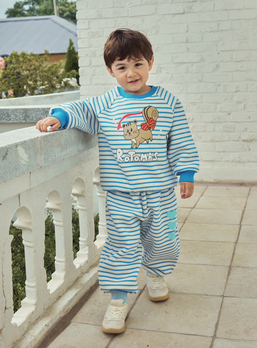 Brushed French Terry Stripe Raglan Set