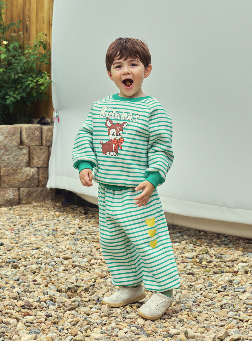 Brushed French Terry Stripe Raglan Set