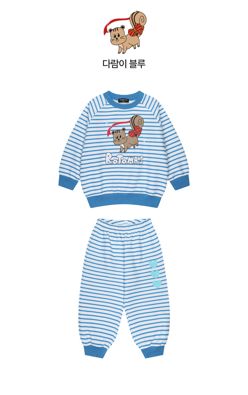 Brushed French Terry Stripe Raglan Set