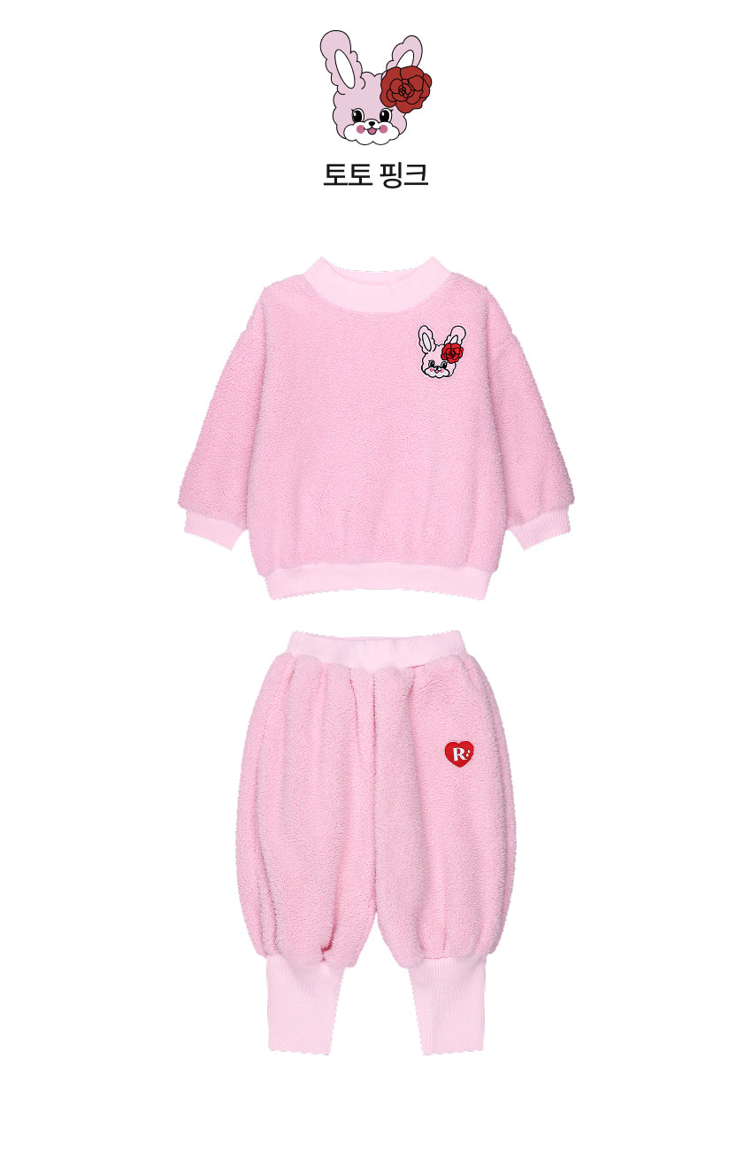 Boa Fleece Knit Rib Set