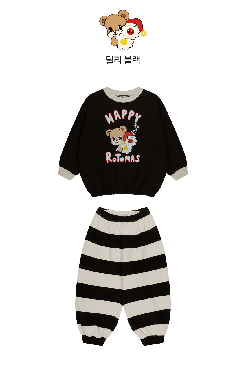 Brushed French Terry Stripe Loose Fit Set