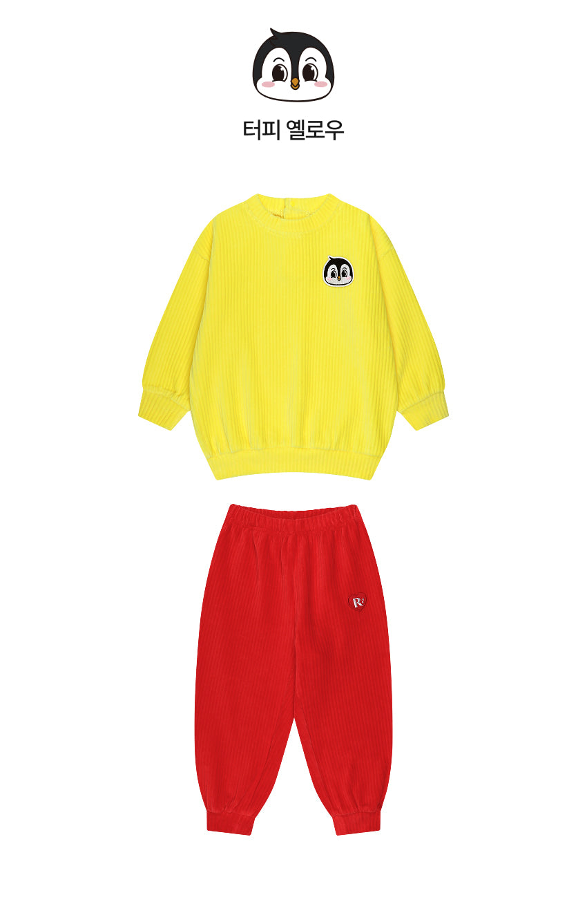 Velour Rib Cozy Two-Tone Set