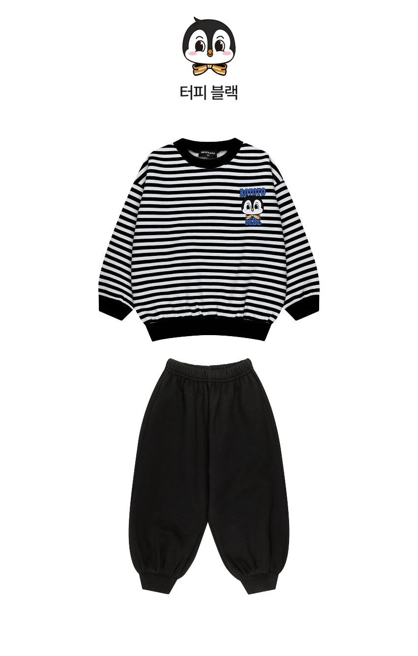 Brushed French Terry Stripe Loose Fit Set