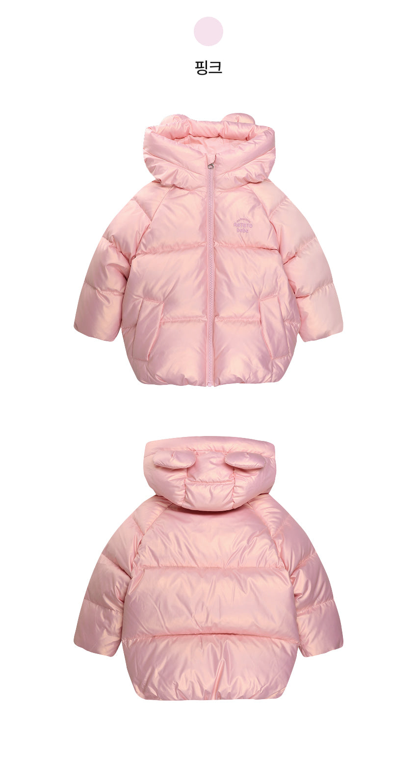 Glossy Polyester Mid-Length Down Jacket