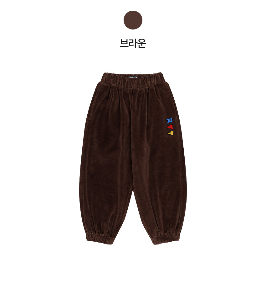 Jersey Velour Point Detail Jogger Pants