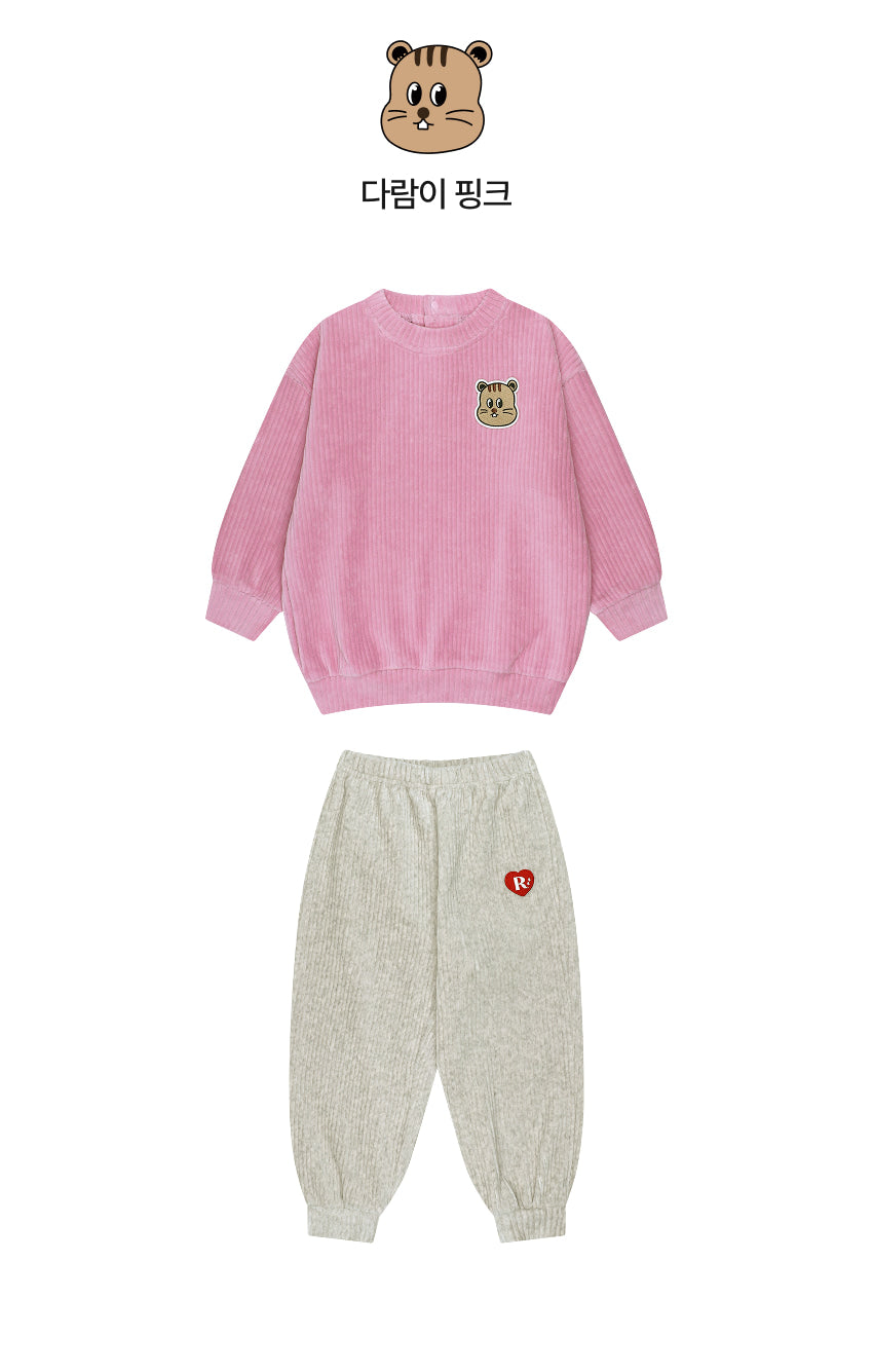 Velour Rib Cozy Two-Tone Set