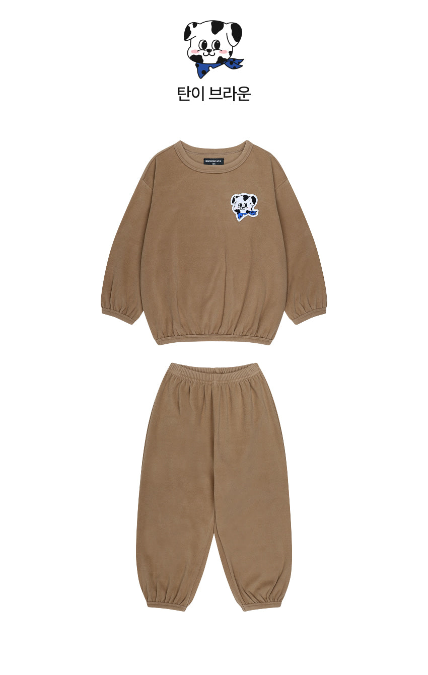 Double Brushed Fleece Point Loungewear Set