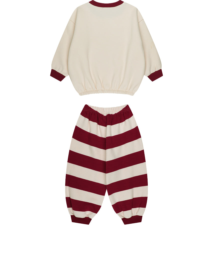 Brushed French Terry Stripe Loose Fit Set