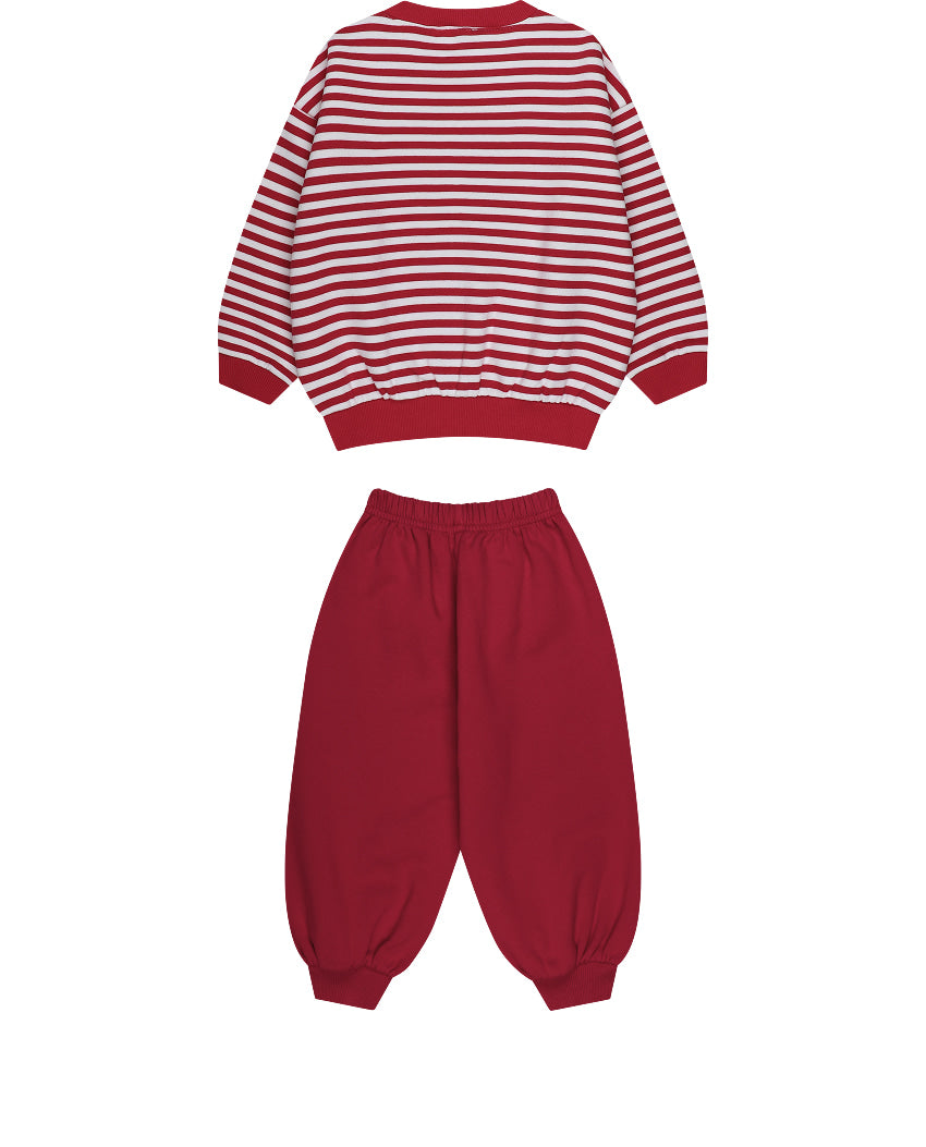 Brushed French Terry Stripe Loose Fit Set