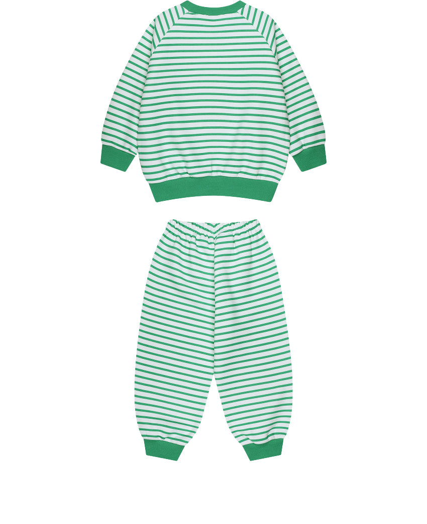 Brushed French Terry Stripe Raglan Set
