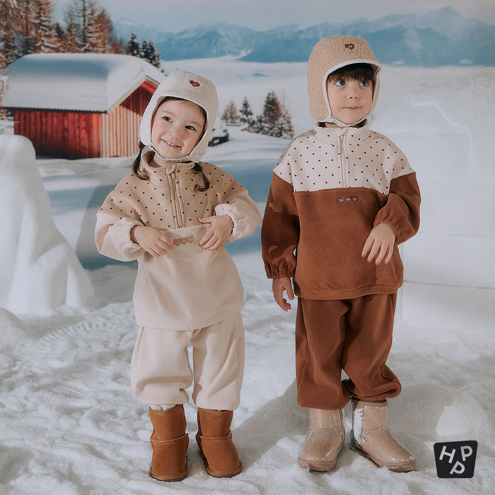 Dats Fleece Lined Baby Top and Bottom Set