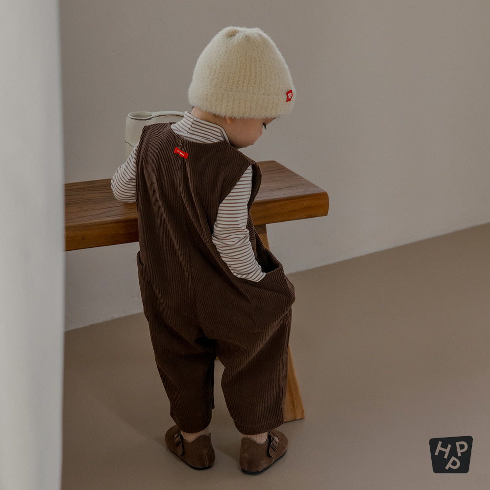 Brownie Fleece Lined Corduroy Baby Jumpsuit