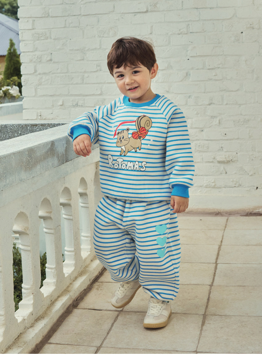 Brushed French Terry Stripe Raglan Set
