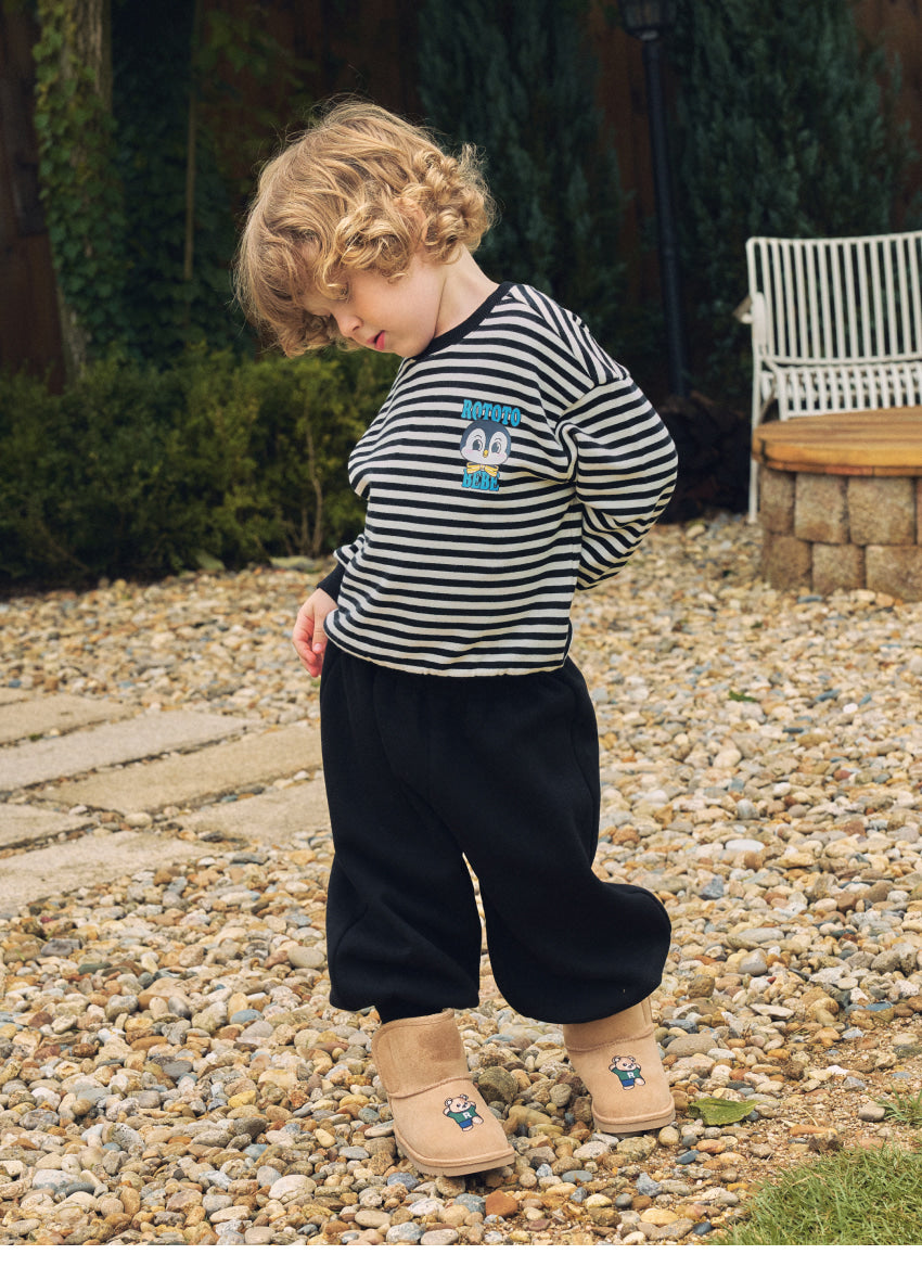 Brushed French Terry Stripe Loose Fit Set