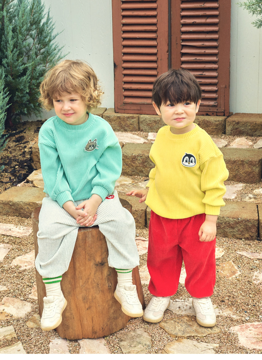 Velour Rib Cozy Two-Tone Set