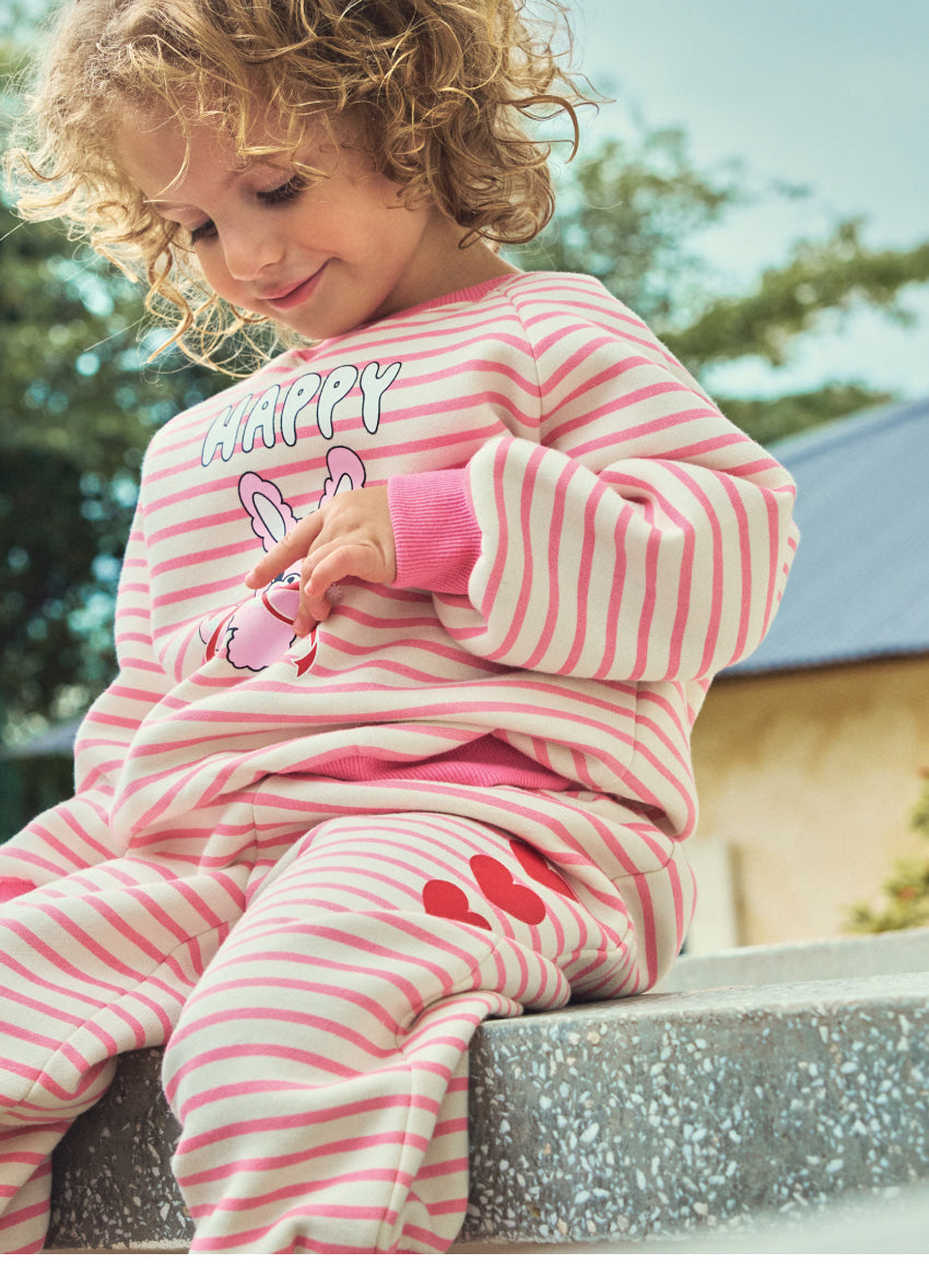 Brushed French Terry Stripe Raglan Set
