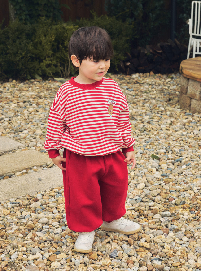 Brushed French Terry Stripe Loose Fit Set