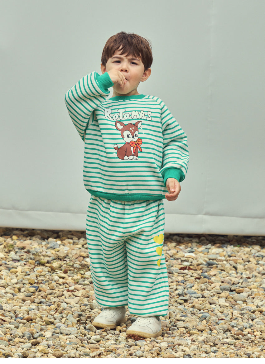 Brushed French Terry Stripe Raglan Set