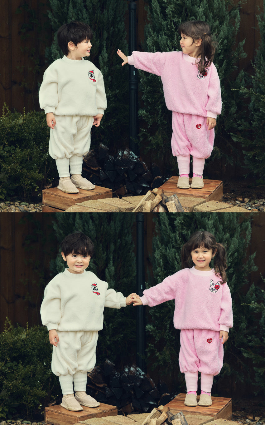 Boa Fleece Knit Rib Set