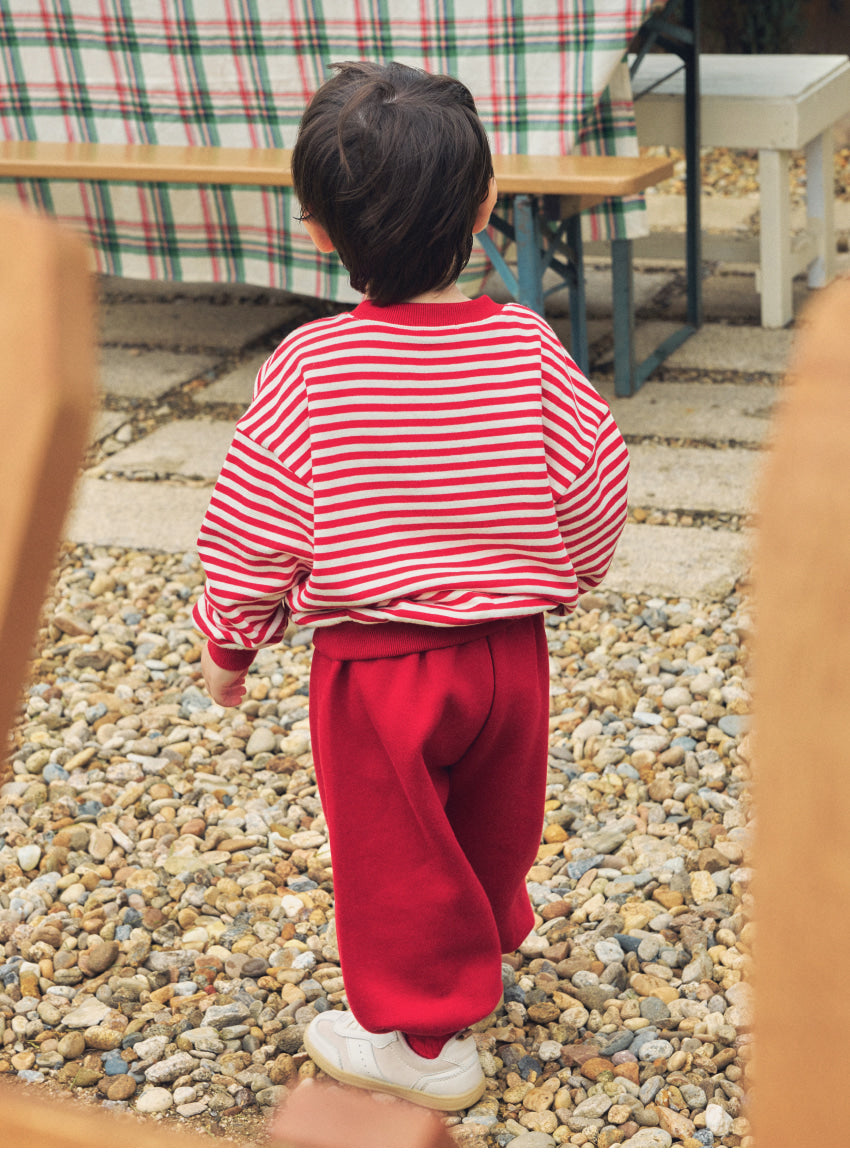 Brushed French Terry Stripe Loose Fit Set