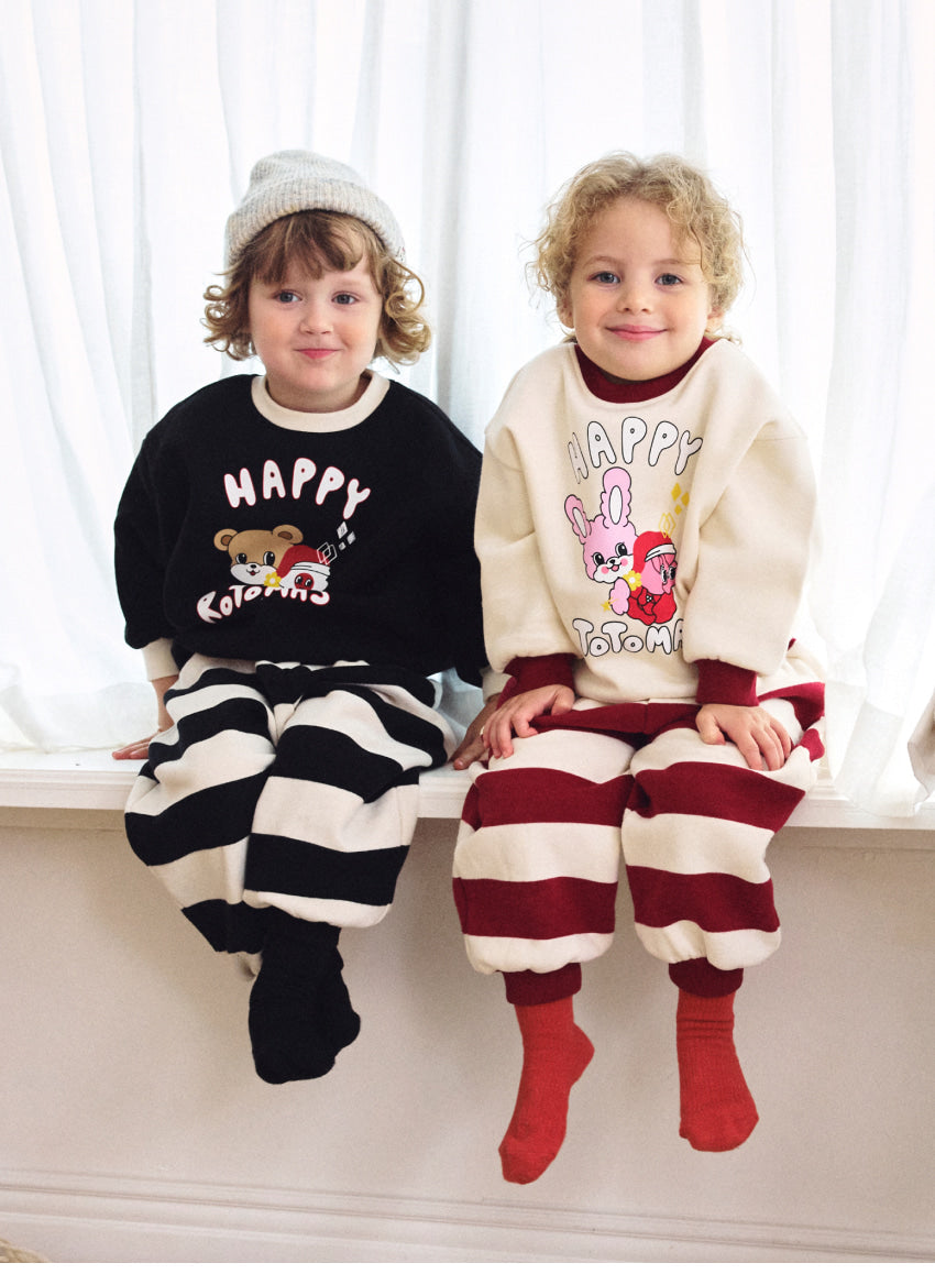 Brushed French Terry Stripe Loose Fit Set