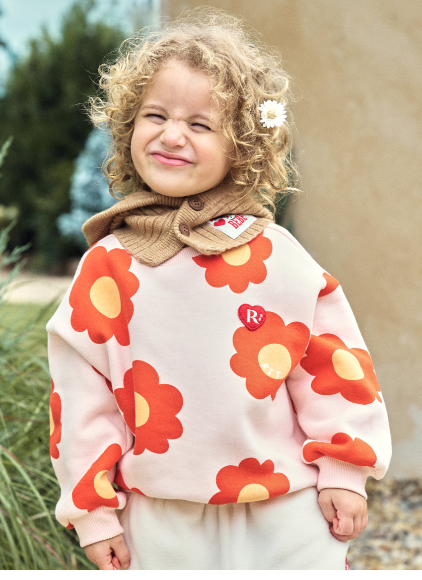 Brushed French Terry All-Over Print Sweatshirt
