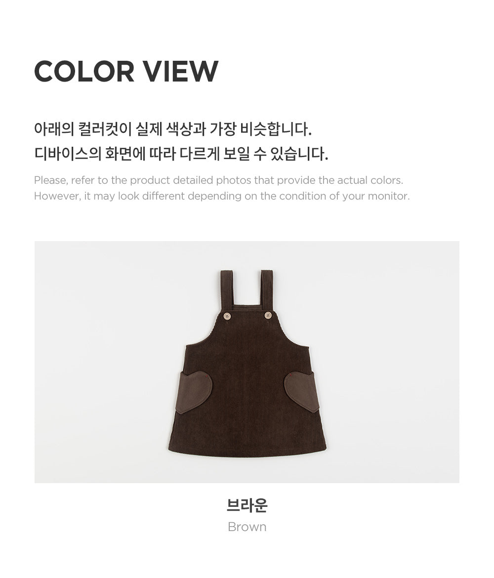 Nev Fleece Lined Corduroy Baby Dress